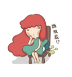 Lazy Red Hair Girl（個別スタンプ：18）