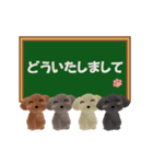 動くよ♪ 黒板トイプースタンプ（個別スタンプ：17）