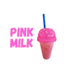 Talking Pink Milk...Says Too Much -_-"（個別スタンプ：1）