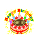 10月の誕生日★ケーキでお祝い★日付入り（個別スタンプ：11）