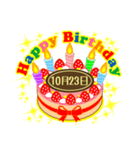 10月の誕生日★ケーキでお祝い★日付入り（個別スタンプ：23）