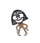 Kid Dee in Brown. Cute and cool. Eng-Th（個別スタンプ：16）