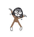 Kid Dee in Brown. Cute and cool. Eng-Th（個別スタンプ：34）
