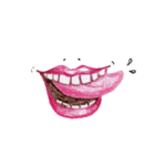 Facial features-Funny mouth（個別スタンプ：11）