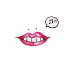 Facial features-Funny mouth（個別スタンプ：22）