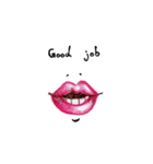 Facial features-Funny mouth（個別スタンプ：23）