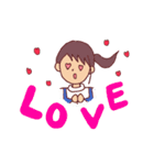 まめきちファミリー (LOVE)（個別スタンプ：4）