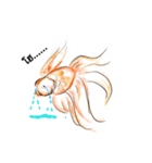 crying goldfish（個別スタンプ：4）