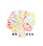 Three color tree drawing（個別スタンプ：6）