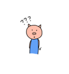 Blue Clothing Piggy（個別スタンプ：9）