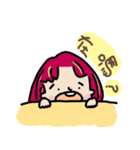 Facial expression of red-haired girl（個別スタンプ：1）