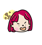 Facial expression of red-haired girl（個別スタンプ：5）