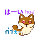犬 : タイ語勉強しよう 日本語タイ語（個別スタンプ：5）