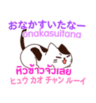 猫 タイ語勉強しよう 日本語タイ語（個別スタンプ：23）