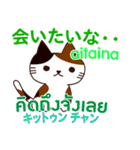 猫 タイ語勉強しよう 日本語タイ語（個別スタンプ：30）