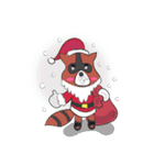 Everyday Life Christmas "Tanuki" By J25J（個別スタンプ：1）