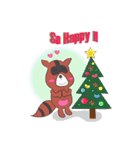 Everyday Life Christmas "Tanuki" By J25J（個別スタンプ：7）