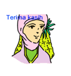 Indonesian women's sticker（個別スタンプ：1）