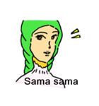 Indonesian women's sticker（個別スタンプ：2）