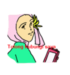 Indonesian women's sticker（個別スタンプ：5）