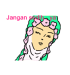 Indonesian women's sticker（個別スタンプ：11）