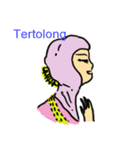 Indonesian women's sticker（個別スタンプ：22）