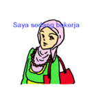 Indonesian women's sticker（個別スタンプ：25）