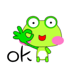 Green frog is coming.（個別スタンプ：5）