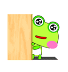 Green frog is coming.（個別スタンプ：21）