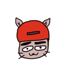 man who has crude eyebrows with red cap（個別スタンプ：23）