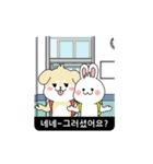 RUNNING POLITE MR. PUPPY (Korean ver)（個別スタンプ：19）