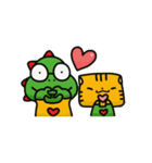 DINOSAUR AND CAT（個別スタンプ：10）