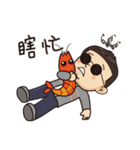 Does the boss have something（個別スタンプ：26）