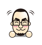 Shaved head,glasses,beard 2（個別スタンプ：30）