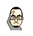 Shaved head,glasses,beard 2（個別スタンプ：35）