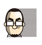 Shaved head,glasses,beard 2（個別スタンプ：40）