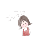 友達を遊びに誘う女の子（個別スタンプ：1）