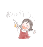 友達を遊びに誘う女の子（個別スタンプ：5）