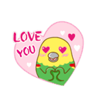 Parrot Mr.Mango ＆ Miss Apple's daily（個別スタンプ：5）