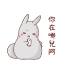 gray cute bunny（個別スタンプ：11）