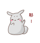 gray cute bunny（個別スタンプ：21）