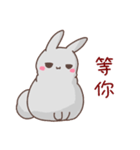 gray cute bunny（個別スタンプ：24）