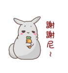 gray cute bunny（個別スタンプ：25）