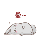 gray cute bunny（個別スタンプ：27）