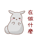 gray cute bunny（個別スタンプ：34）