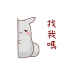 gray cute bunny（個別スタンプ：35）