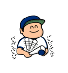 紺×白野球スタンプ★便利な汎用40個（個別スタンプ：31）