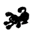 黒いトイプードルのクレア（個別スタンプ：7）