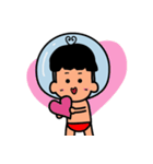 Swimming boy（個別スタンプ：8）