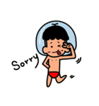 Swimming boy（個別スタンプ：25）